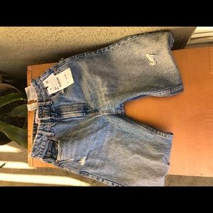 Zara classic mom fit, high rise ankle fit.